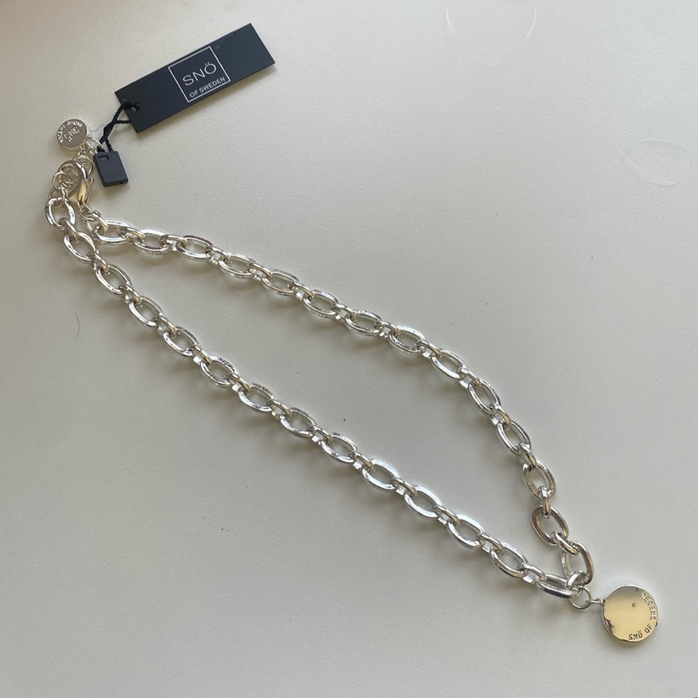 NWT 18” silver SNO of Sweden necklace